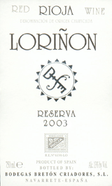 Bodegas Breton 2003 Lorinon Reserva